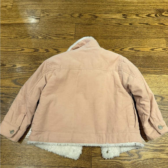 Zara Kids Light Pink Corduroy Sherpa Jacket - Size 2-3 - Picture 5 of 5